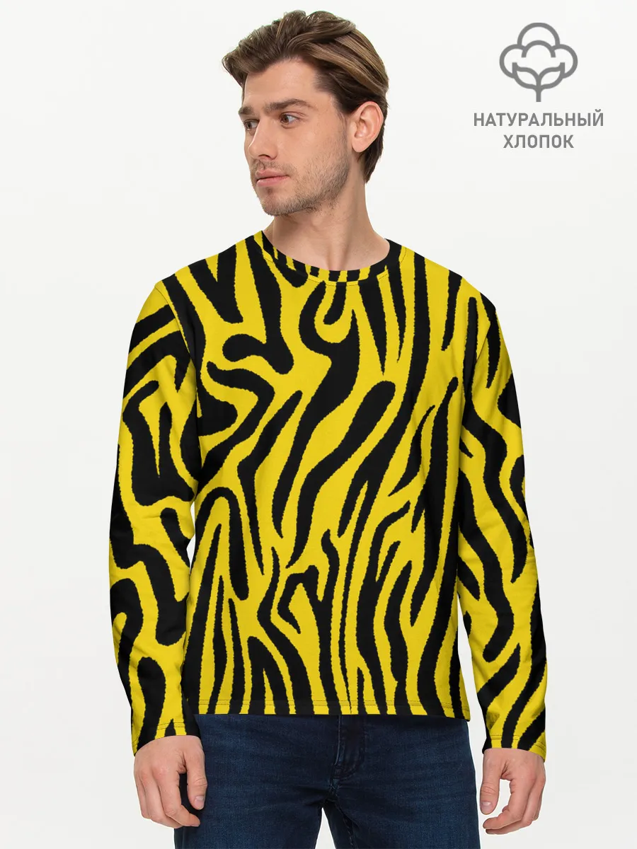 Мужской лонгслив базовый / Тигровые полоски