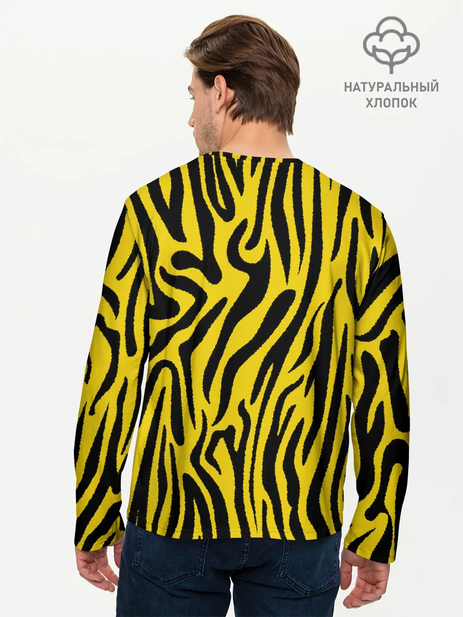Мужской лонгслив базовый / Тигровые полоски