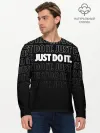 Мужской лонгслив базовый / JUST DO IT / ПРОСТО СДЕЛАЙ ЭТО