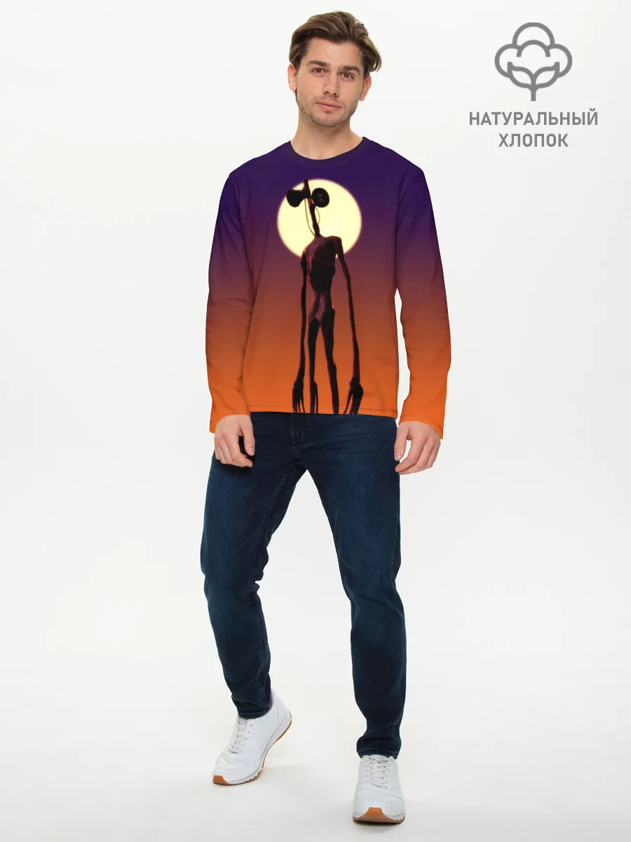 Мужской лонгслив базовый / Сиреноголовый | Хоррор