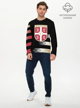 Мужской лонгслив базовый / Сборная Сербии