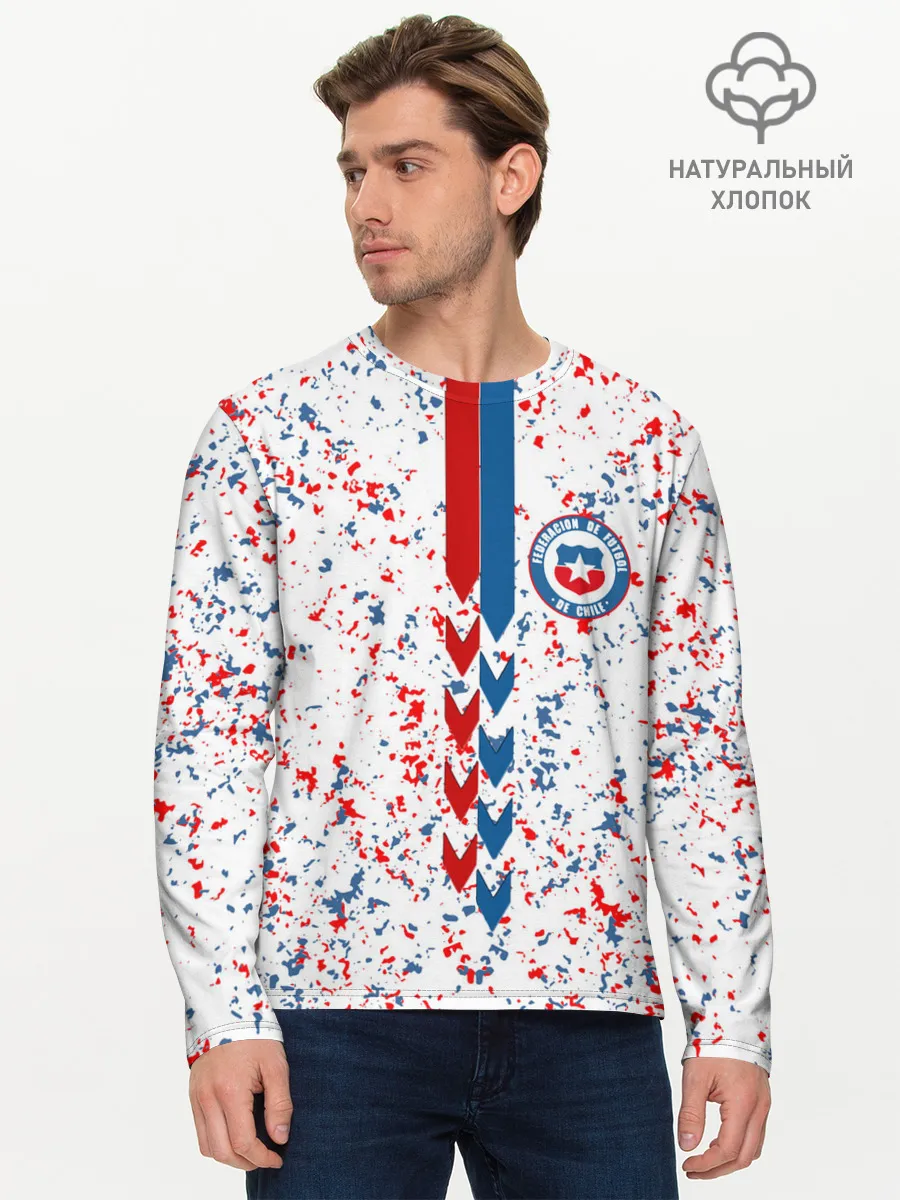 Мужской лонгслив базовый / Сборная Чили.