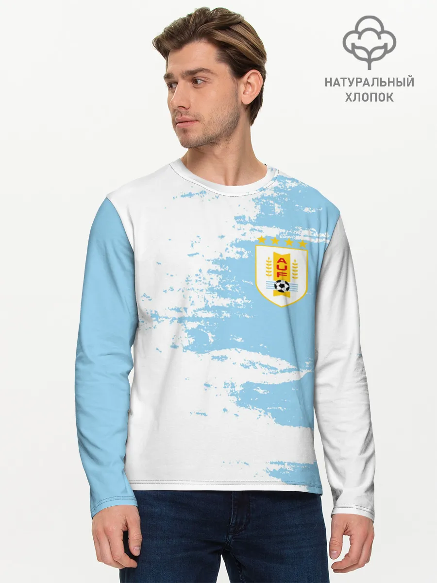 Мужской лонгслив базовый / Сборная Уругвая