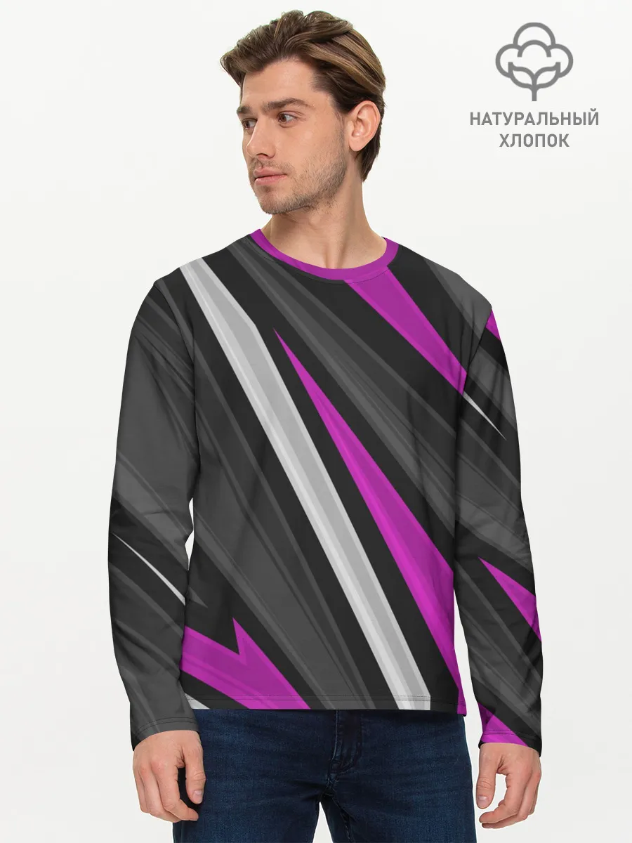 Мужской лонгслив базовый / Спортивные линии