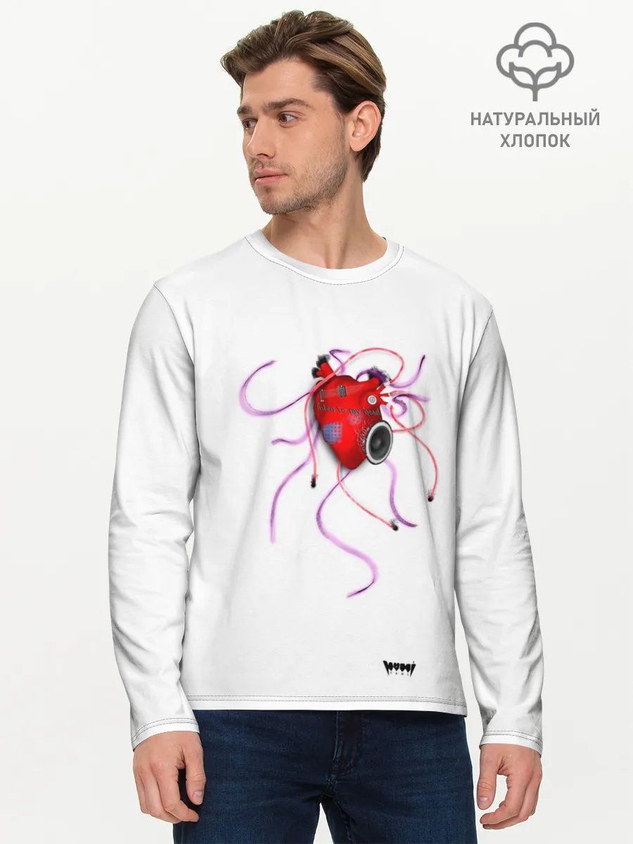 Мужской лонгслив базовый / Yami: listen to my heart 3D