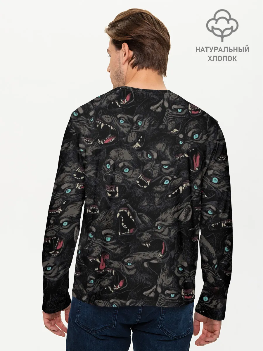Мужской лонгслив базовый / Волки | Wolwes