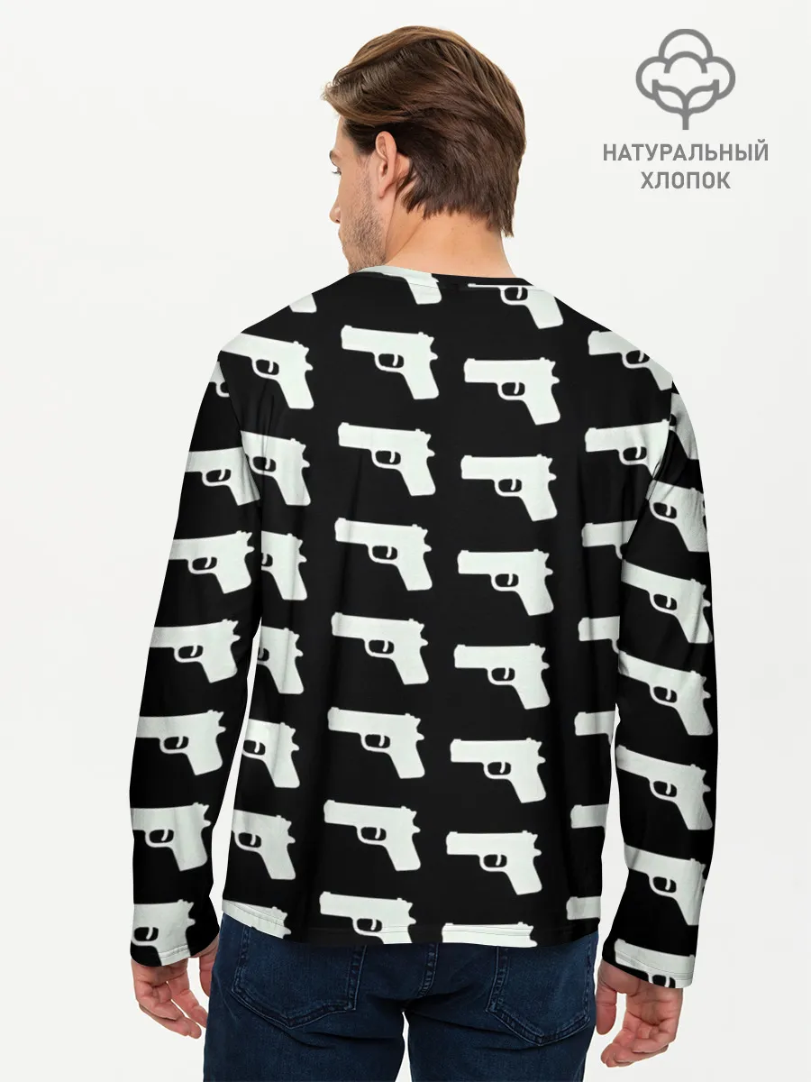 Мужской лонгслив базовый / Пистолеты