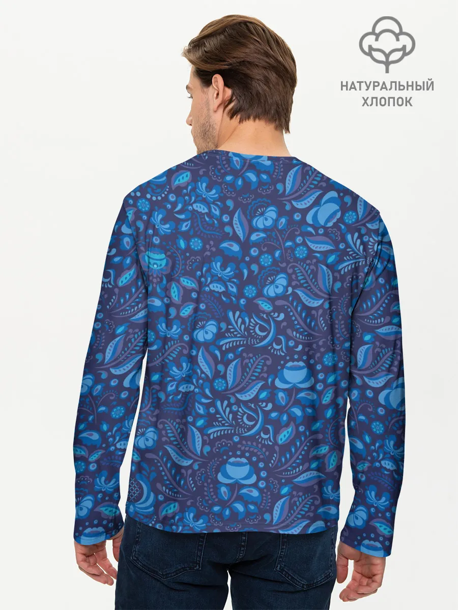 Мужской лонгслив базовый / ФОРМА СБОРНОЙ РОССИИ | ГЖЕЛЬ
