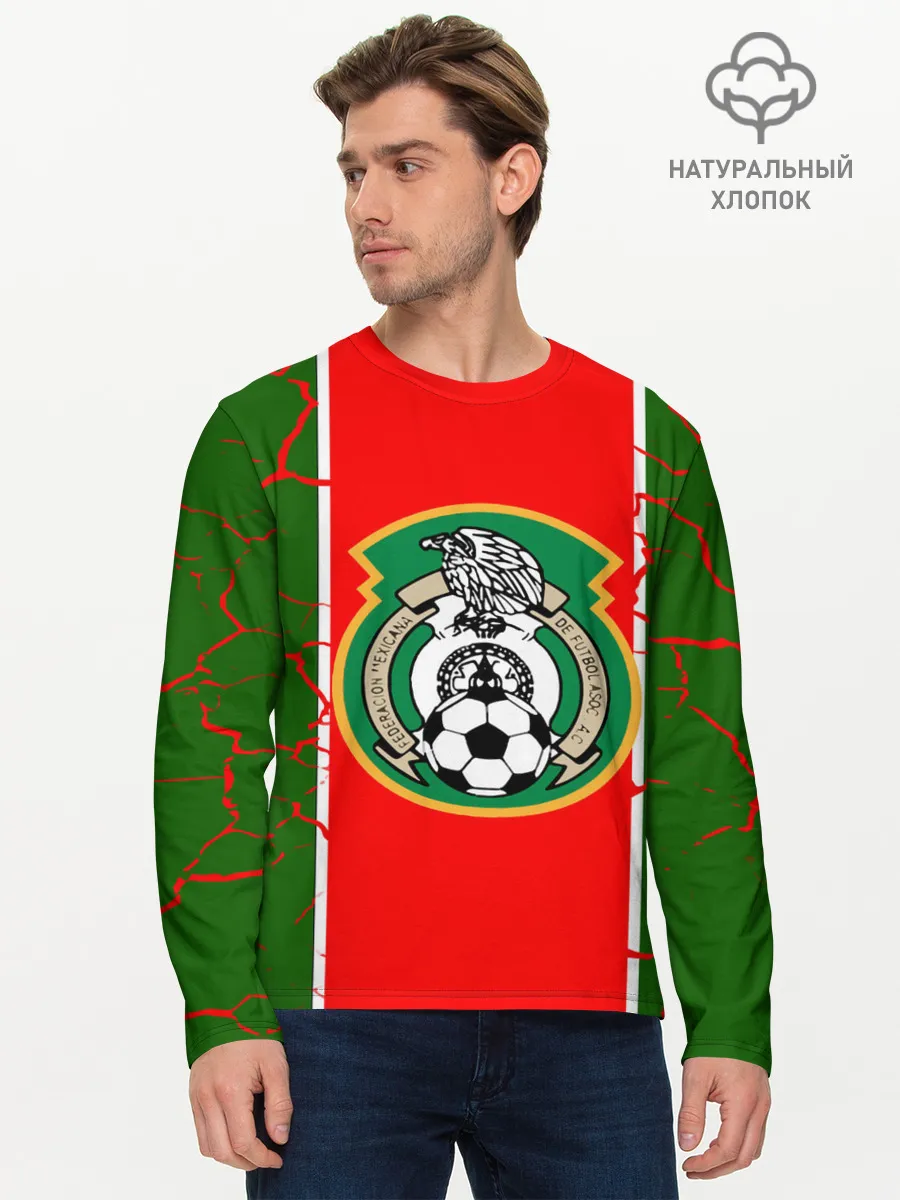 Мужской лонгслив базовый / Сборная Мексики