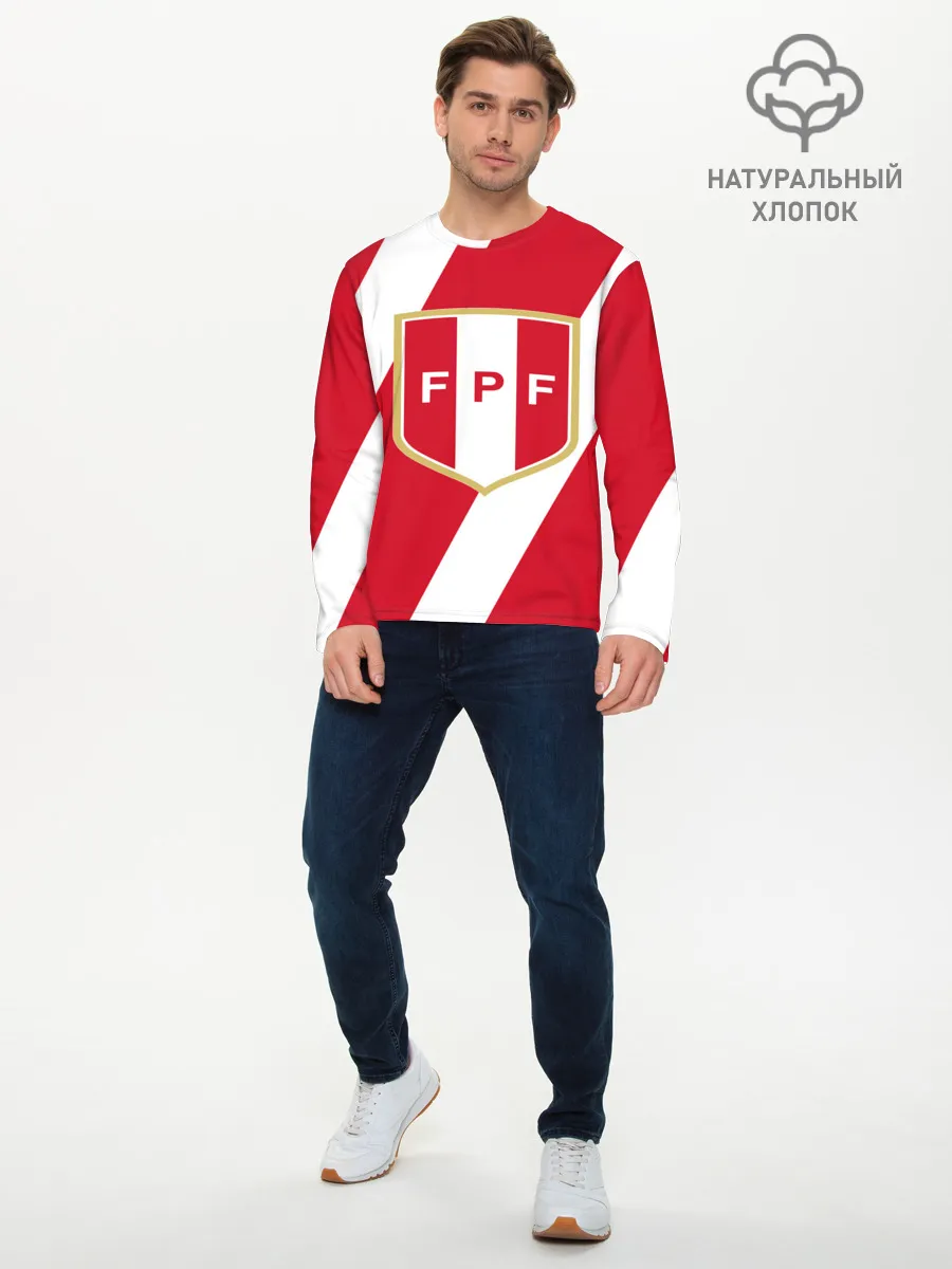 Мужской лонгслив базовый / Сборная Перу