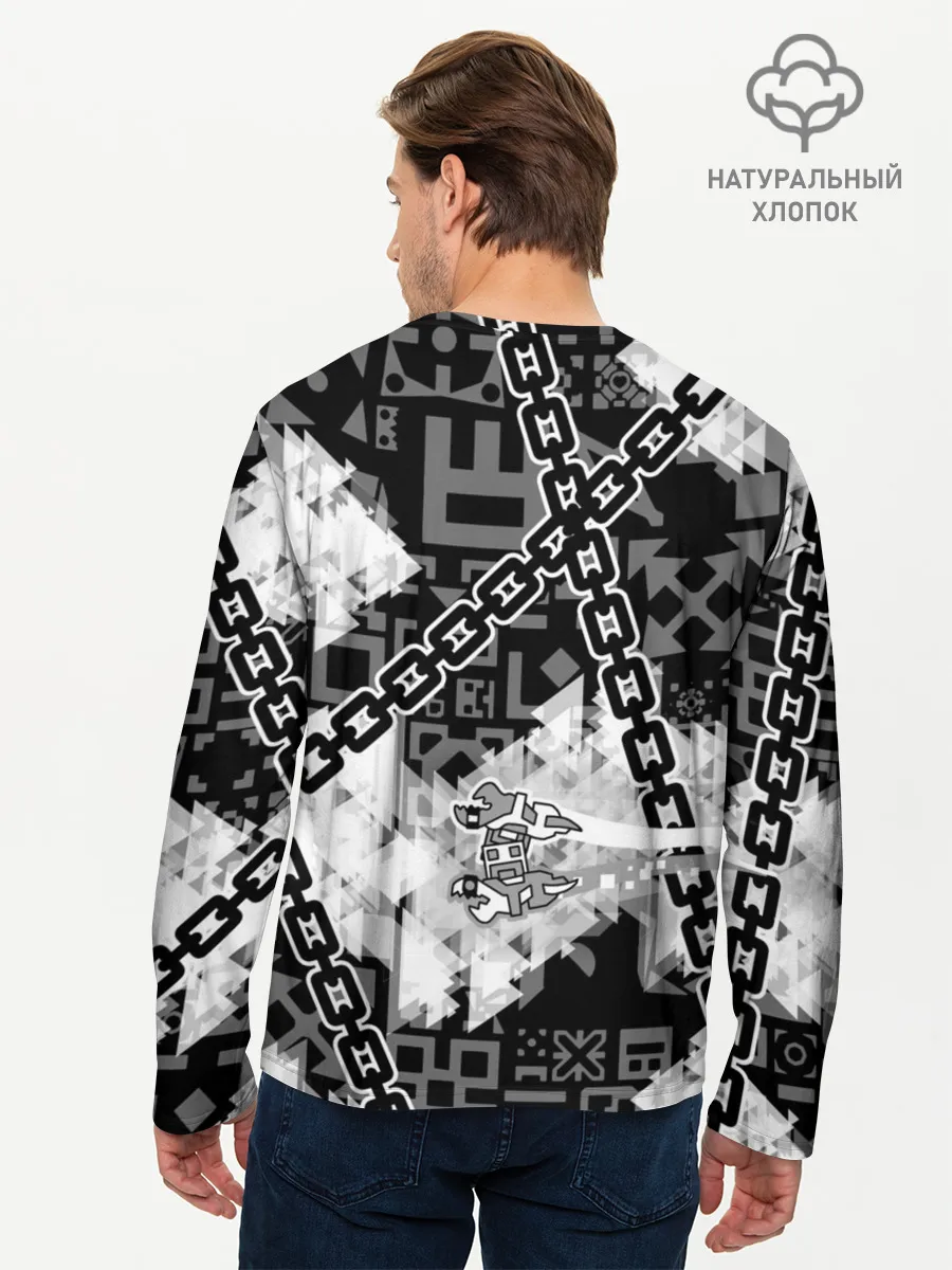 Мужской лонгслив базовый / Geometry Dash