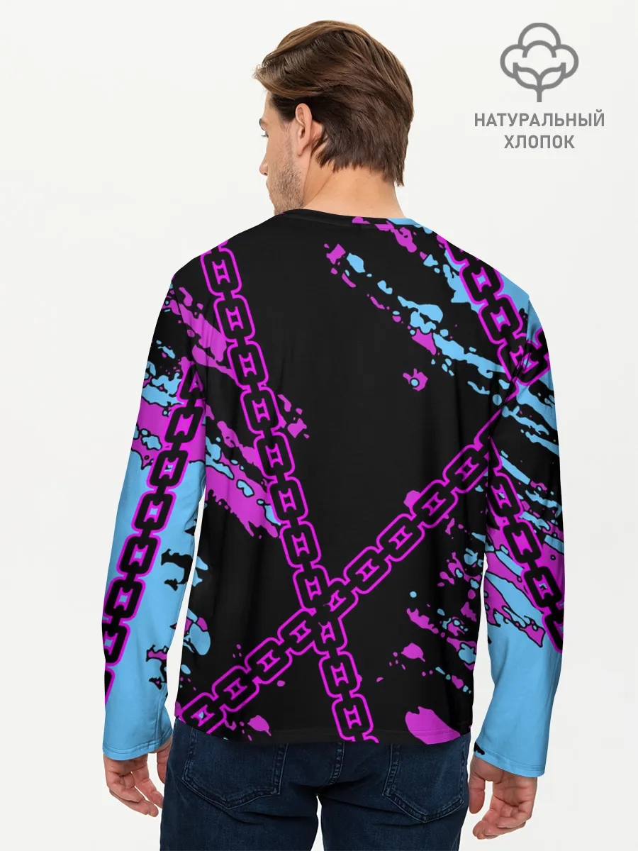 Мужской лонгслив базовый / Geometry Dash