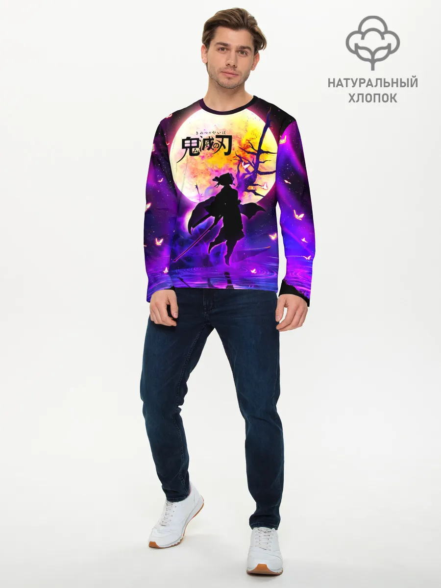 Мужской лонгслив базовый / Шинобу Кочо Kimetsu no Yaiba