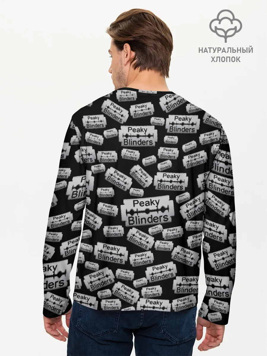 Мужской лонгслив базовый / Peaky Blinders Лезвие Паттерн