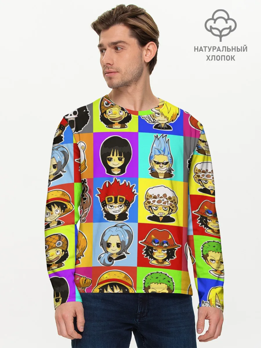 Мужской лонгслив базовый / ONE PIECE / ВАН ПИС / УЗОР