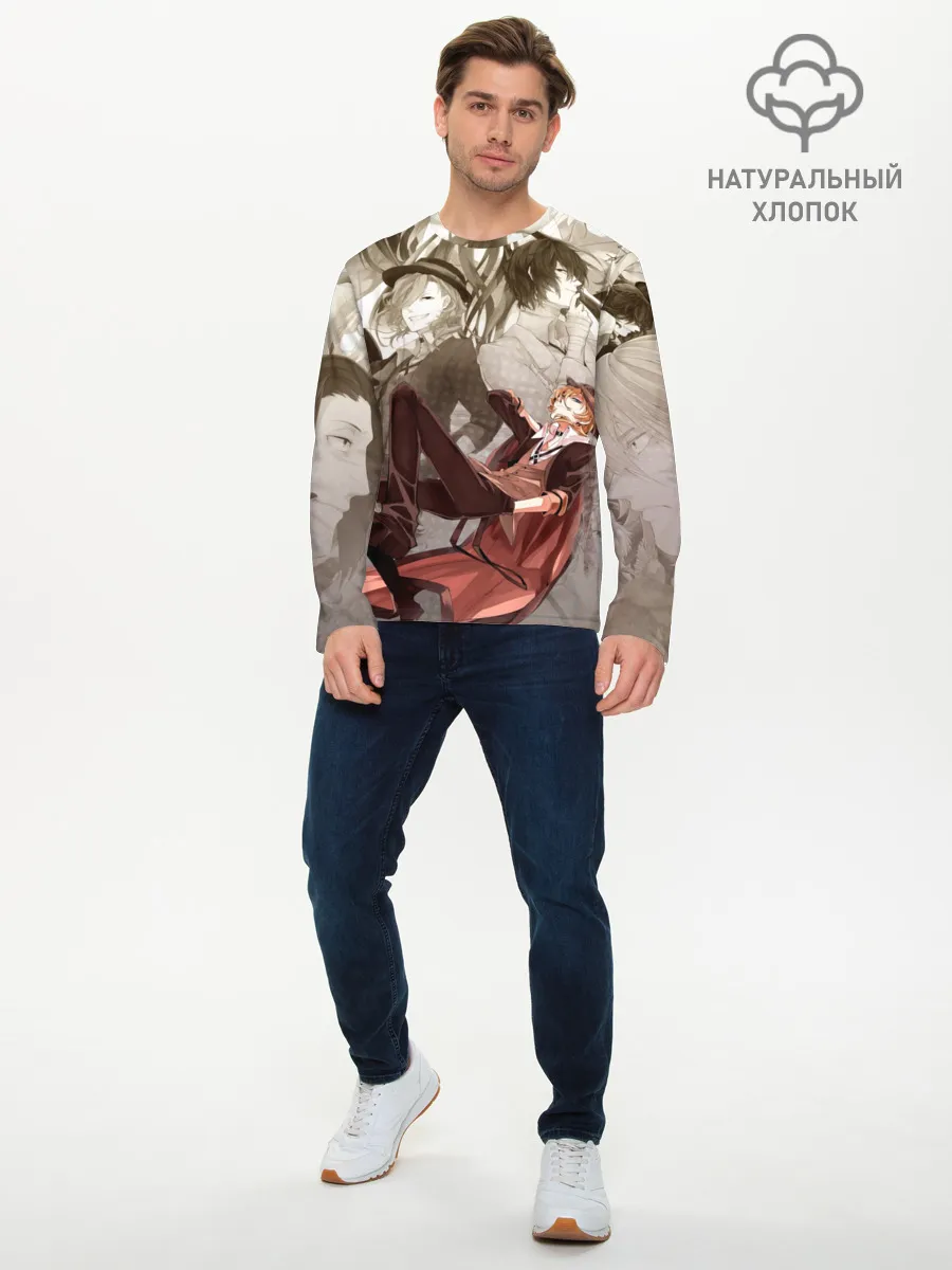 Мужской лонгслив базовый / Чуя Накахара
