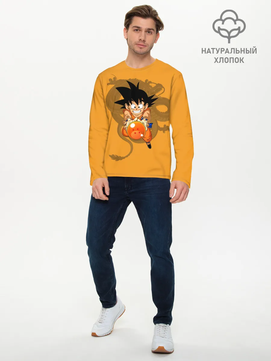 Мужской лонгслив базовый / Kid Goku
