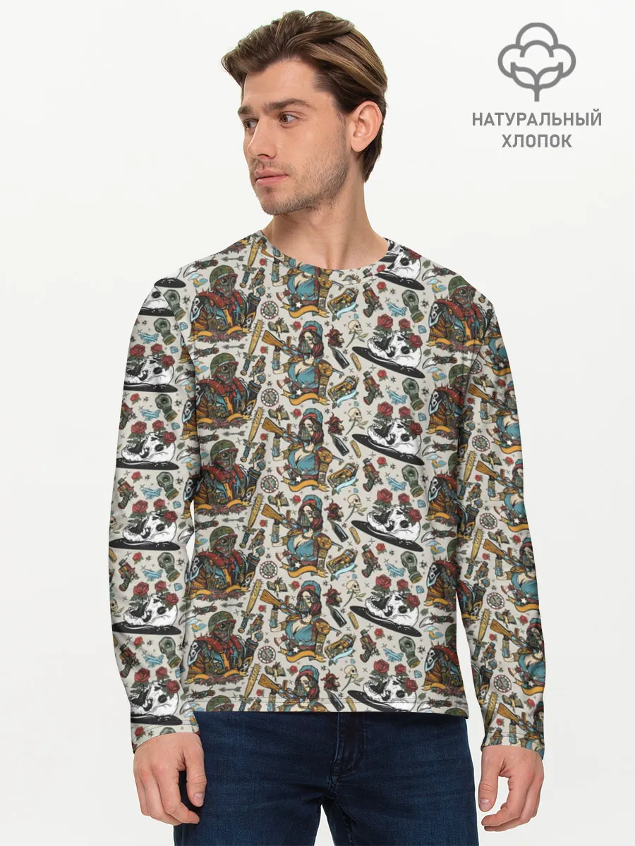 Мужской лонгслив базовый / апокалипсис / конец света