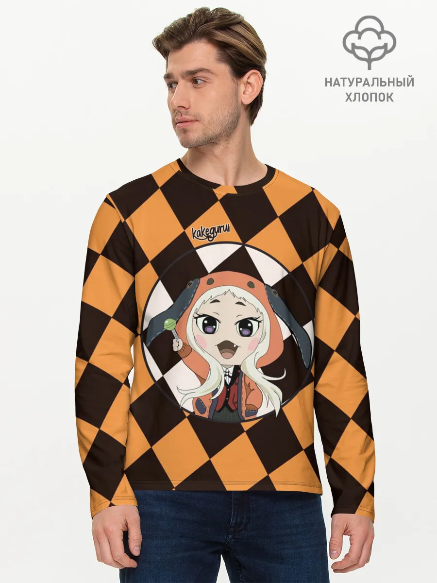 Мужской лонгслив базовый / Руна Безумный азарт | Kakegurui