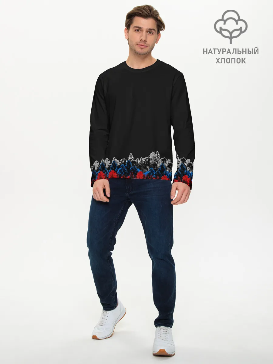 Мужской лонгслив базовый / Флаг из леса