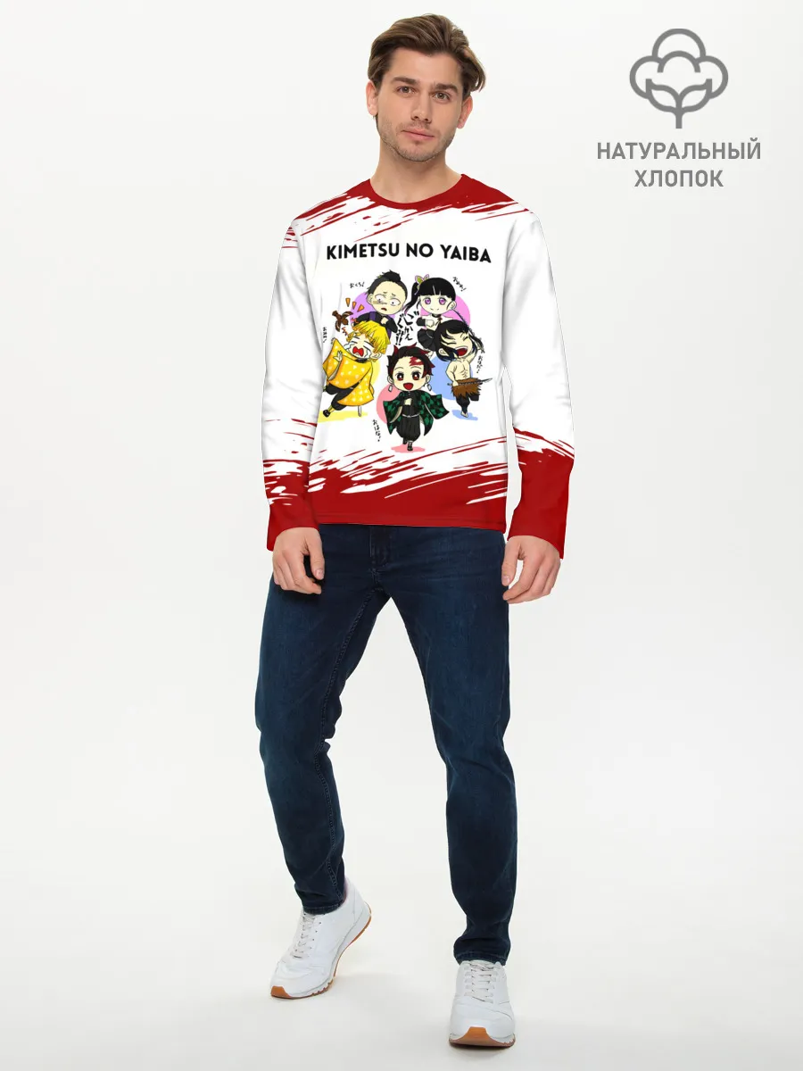 Мужской лонгслив базовый / Пять героев Kimetsu no Yaiba