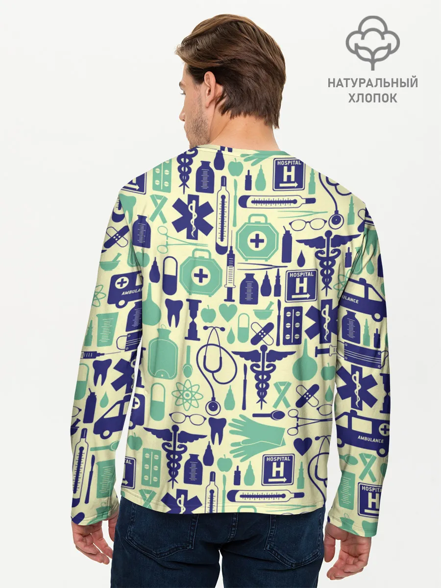 Мужской лонгслив базовый / Медицина | Паттерн