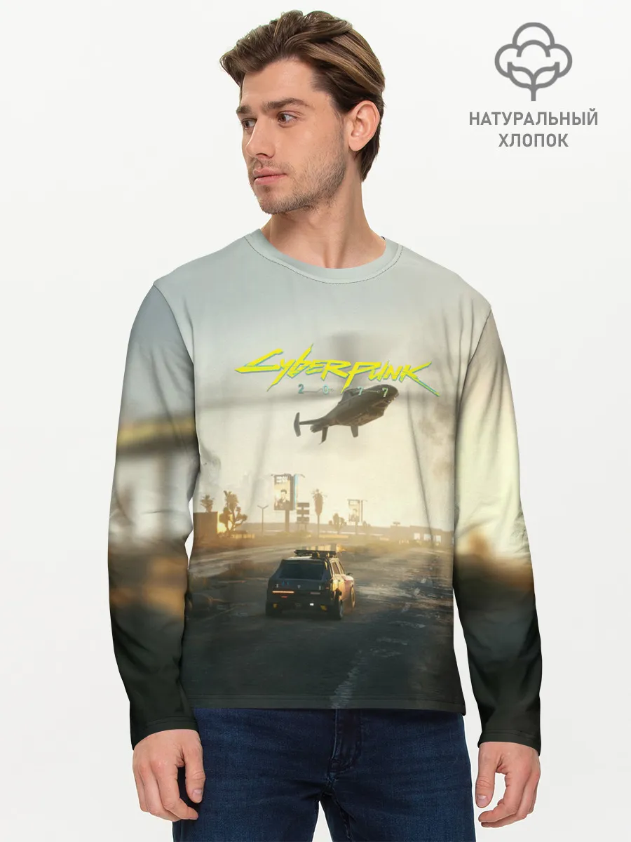 Мужской лонгслив базовый / CYBERPUNK 2077 | КИБЕРПАНК