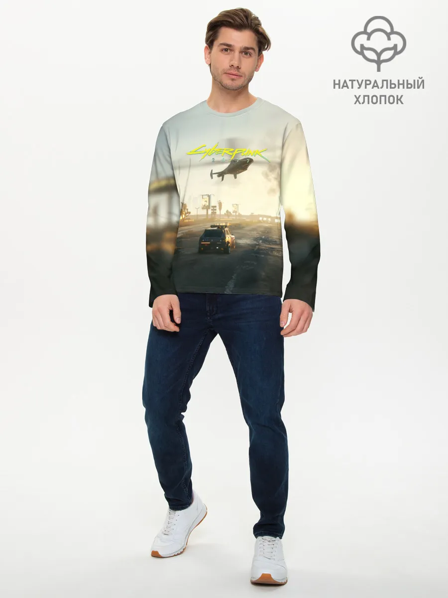 Мужской лонгслив базовый / CYBERPUNK 2077 | КИБЕРПАНК