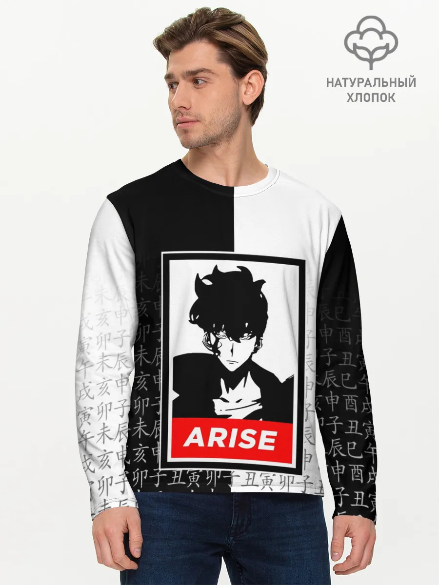 Мужской лонгслив базовый / СОН ДЖИН ВУ / SOLO LEVELING