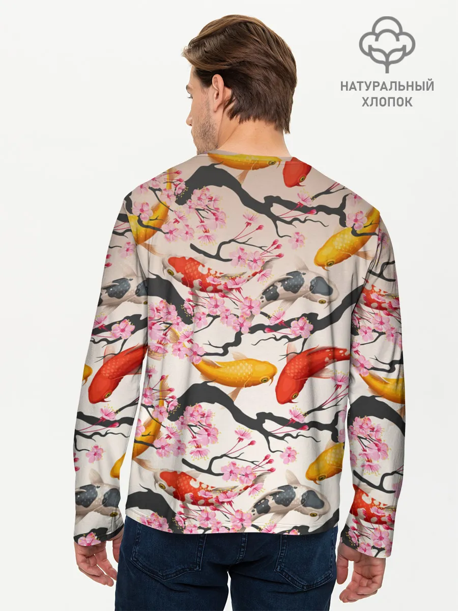 Мужской лонгслив базовый / Рыбы