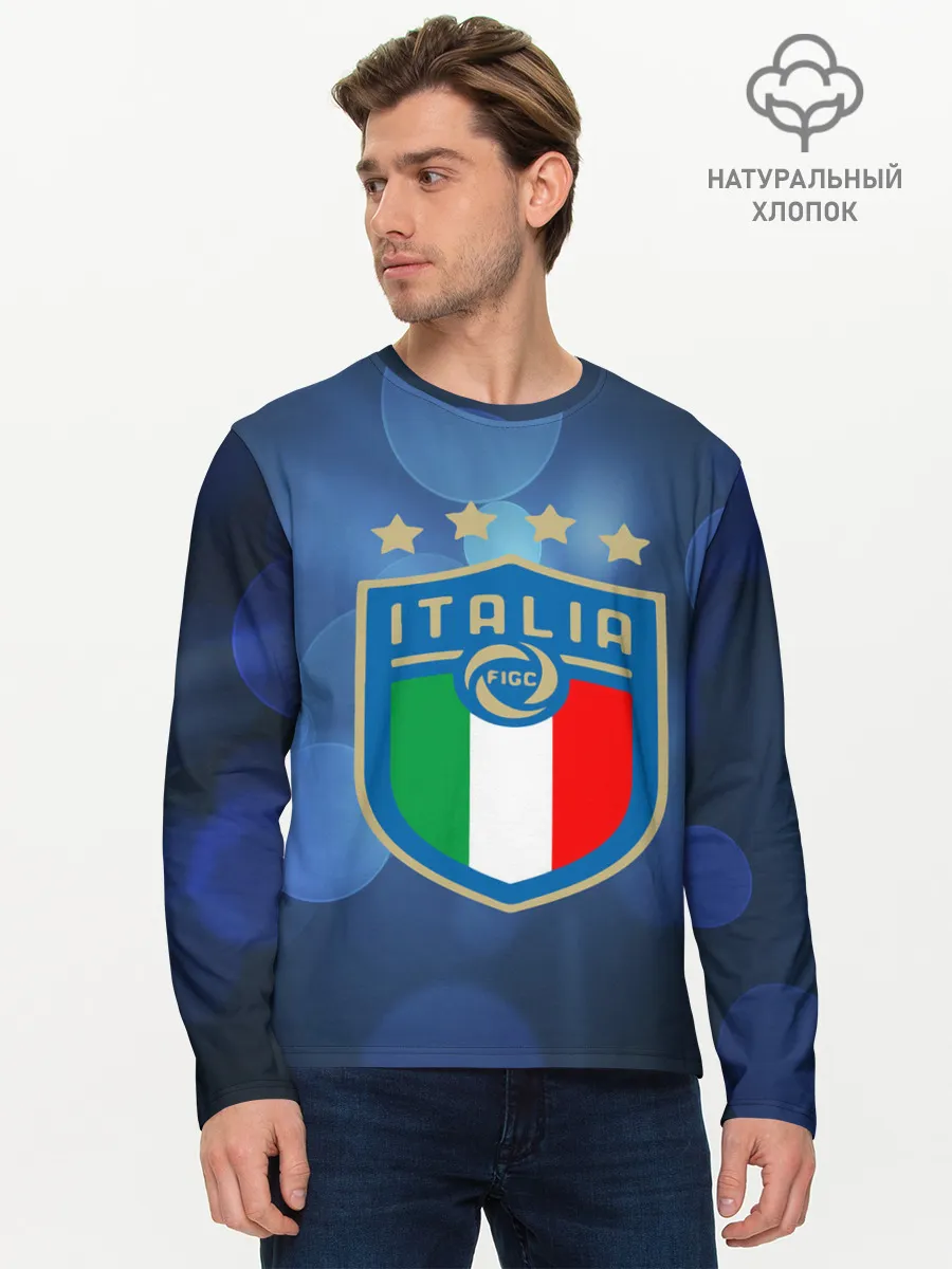 Мужской лонгслив базовый / Сборная Италии