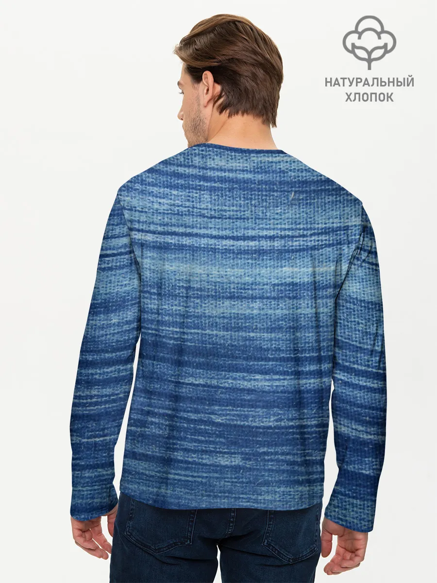 Мужской лонгслив базовый / Texture. Denim