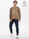 Мужской лонгслив базовый / Texture. Wood