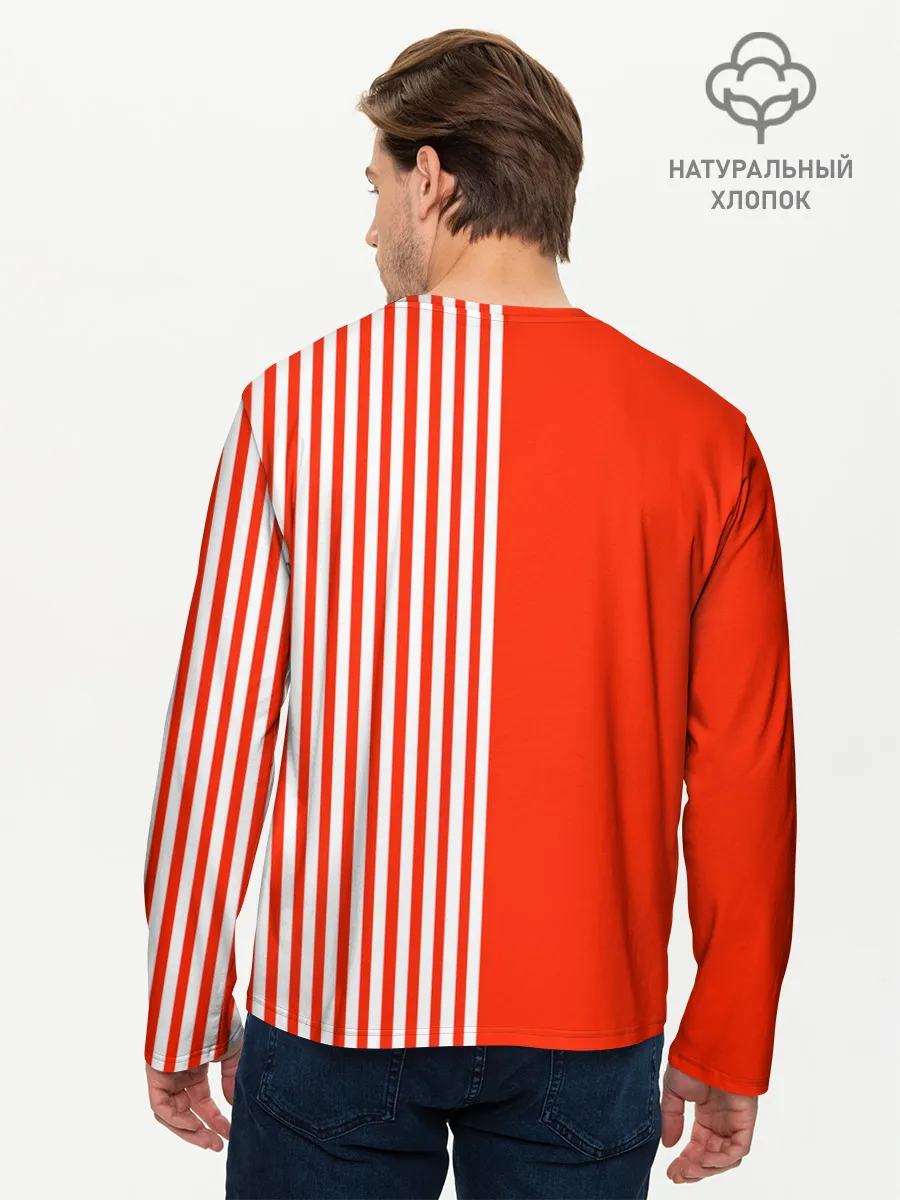 Мужской лонгслив базовый / Сборная Дании.