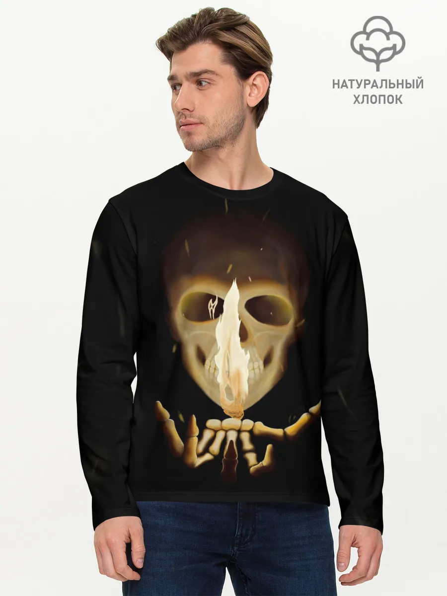 Мужской лонгслив базовый / Скелет
