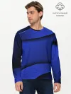 Мужской лонгслив базовый / 3D BLUE Вечерний синий цвет