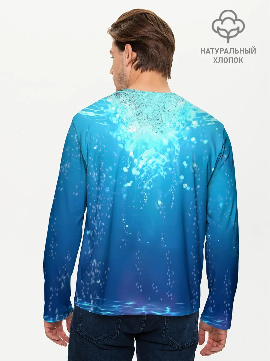 Мужской лонгслив базовый / Дыхание Воды - Гию Томиока