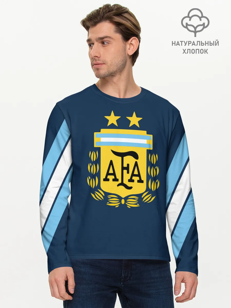 Мужской лонгслив базовый / Сборная Аргентины