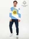 Мужской лонгслив базовый / Сборная Аргентины + спина