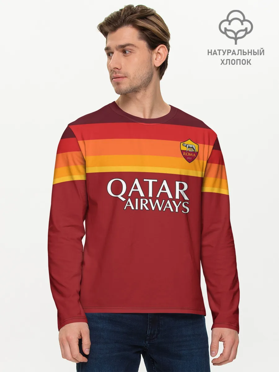 Мужской лонгслив базовый / Мхитарян | футболка Рома