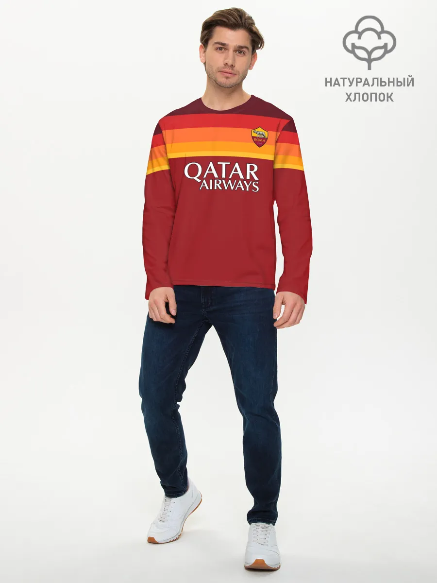 Мужской лонгслив базовый / Мхитарян | футболка Рома