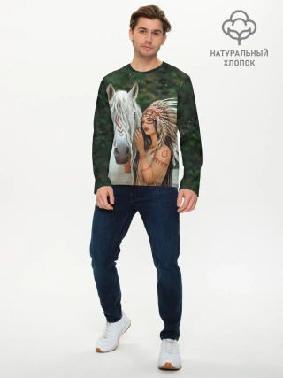 Мужской лонгслив базовый / Дочь вождя