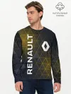Мужской лонгслив базовый / RENAULT РЕНО ЖЕЛТАЯ ГЕОМЕТРИЯ