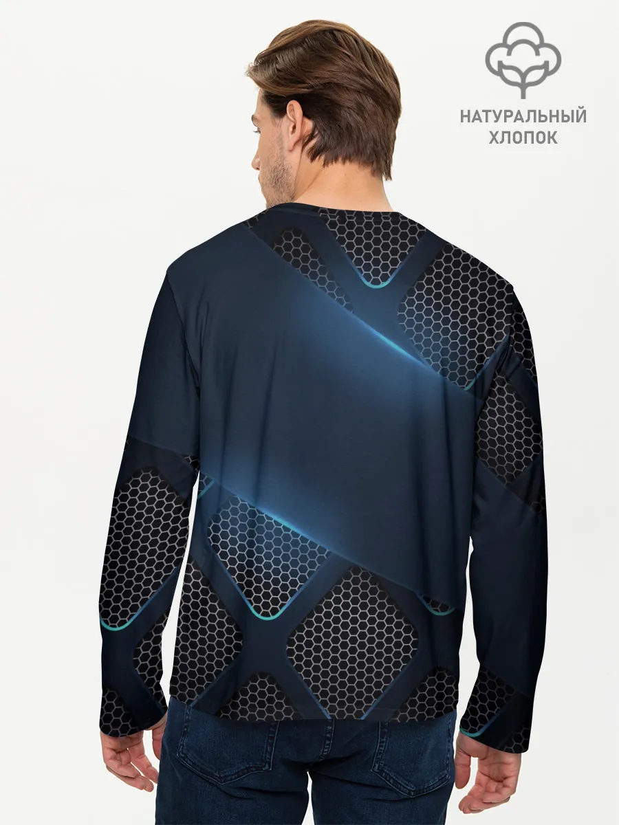 Мужской лонгслив базовый / MERCEDES BENZ | 3D Geometry 3Д