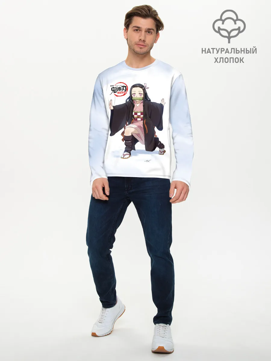 Мужской лонгслив базовый / Nezuko Kamado Kimetsu no Yaiba