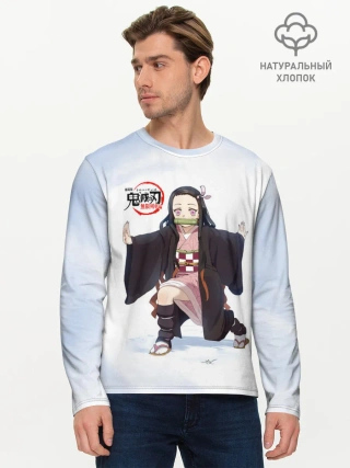 Мужской лонгслив базовый / Nezuko Kamado Kimetsu no Yaiba
