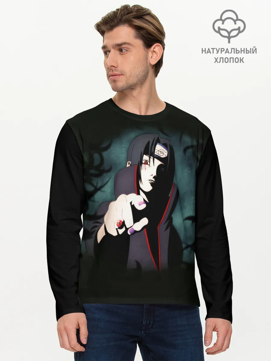Мужской лонгслив базовый / Итачи Аниме | Anime Itachi