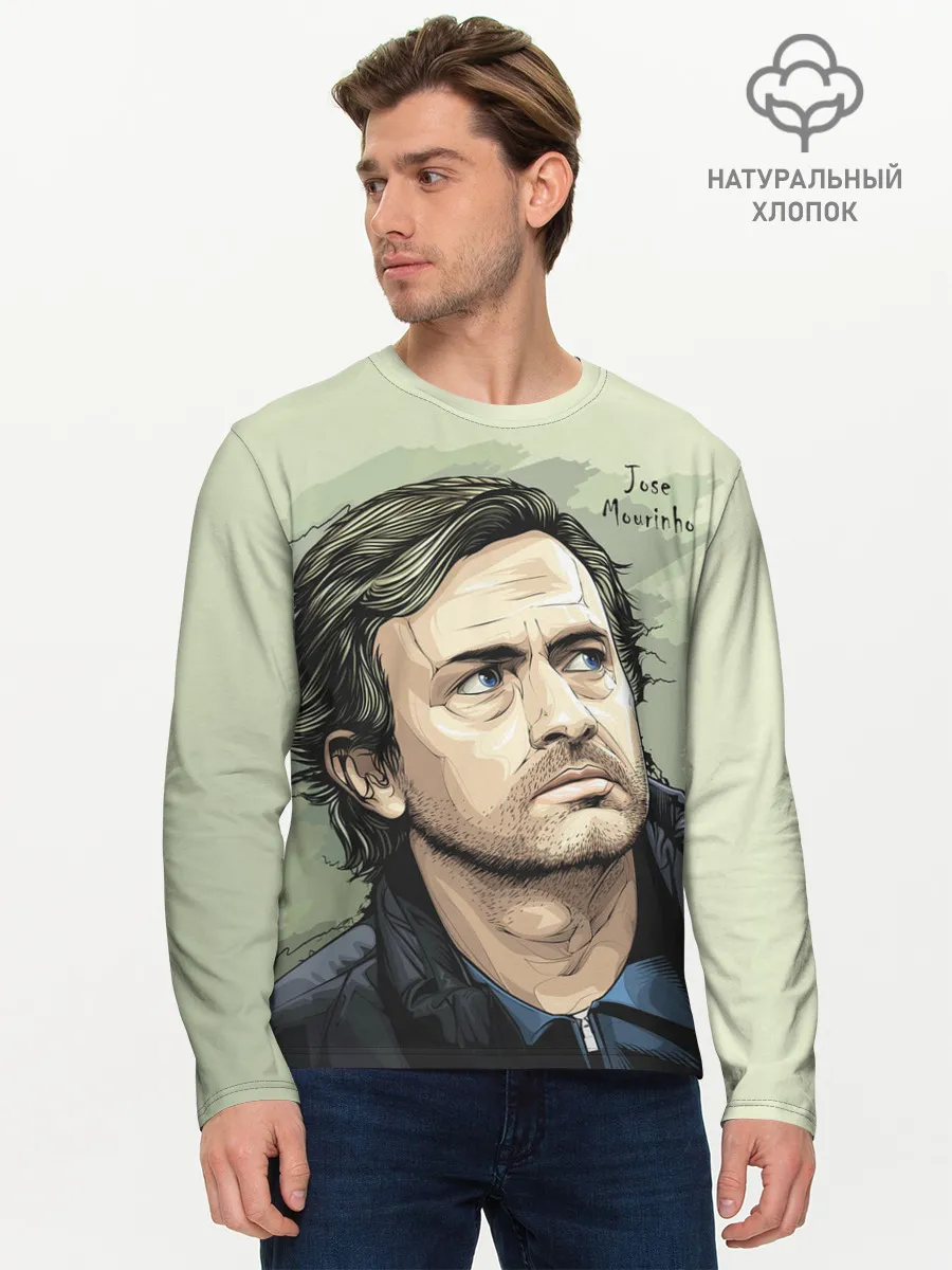 Мужской лонгслив базовый / Размышления о футболе Моуринью