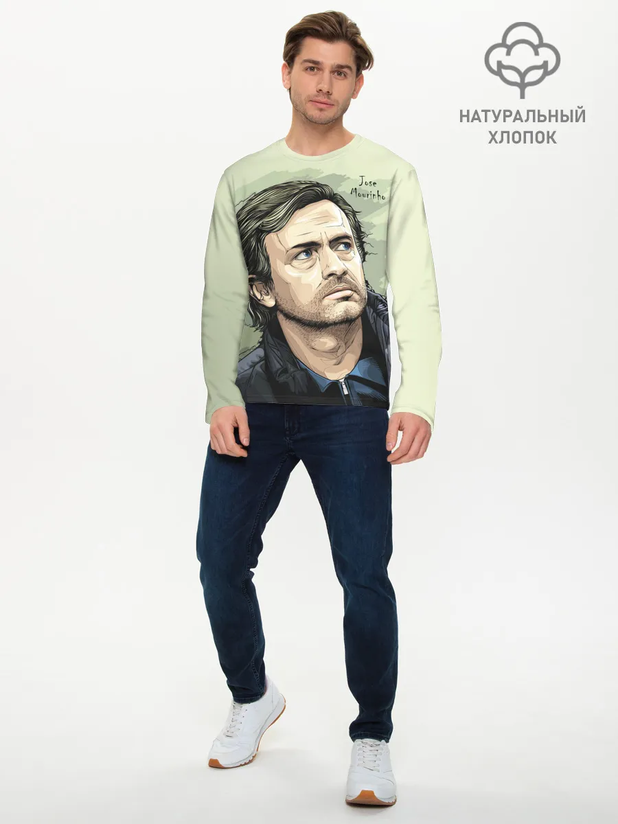 Мужской лонгслив базовый / Размышления о футболе Моуринью