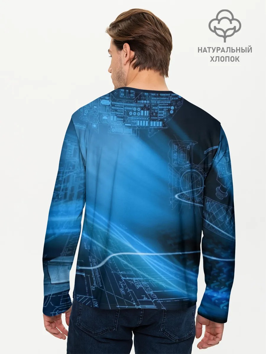 Мужской лонгслив базовый / Чертеж